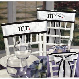 Mr. and Mrs. Chair Sashes by Masterpiece Studios