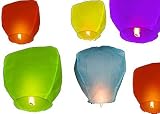 50 Pack of Mixed Colour Sky Paper Chinese Lanterns Wedding Khoom Fay with FREE Delivery