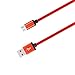 Suplink 2.0 Micro USB to USB Cable Nylon Braided Charging Cable - 6 Feet (1.8 Meters) – Red – 3-Pack