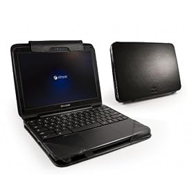 Tuff-Luv Etui housse Slim pour Samsung Chromebook - noir