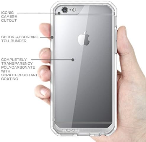 iPhone 6 Case, A-MIRE® Premium Clear Flexible Soft TPU Case for iPhone 6, 6s [Crystal Clear] Clear back panel- Crystal Clear