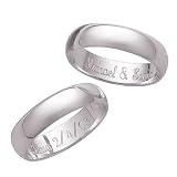 Personalized 5mm. Polished Sterling Silver Band with Message Inside-13