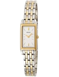 Seiko Womens SUJF76 Dress Baguette Two-Tone Stainless Steel Watch