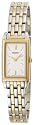 Seiko Women's Dress Baguette Two-Tone Stainless Steel Watch #SUJF76
