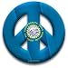 Peace Symbol Magnet of South Dakota Flag