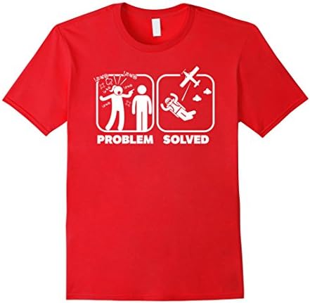 Men's Problem Solved Skydiving - Skydivers T-Shirt Large Red