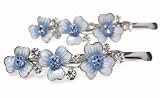 Baby Blue Flower Hair Clip Barrette