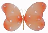10 Orange Sparkle Butterfly nylon hanging ceiling wall baby nursery room wedding decor decoration