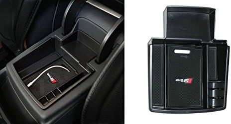 Yahhand Auto Latest Car Glove Box Armrest Storage box Organizer Center Console Tray For Audi Q5 For Audi Q5 2008-2015