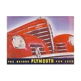 1939 PLYMOUTH Sales Brochure Literature Book Piece by Plymouth