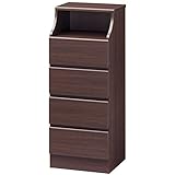 木製シンプルチェスト/タンス ブラウン 【CHESCA】チェスカ