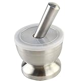 KLAREN® Mortar and Pestle,Stainless Steel(With Lid)