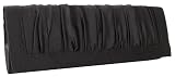 Satin Abendtasche, schwarz