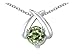 0.65 cttw Genuine Round Green Sapphire Pendant - 14kt Yellow Gold LIFETIME WARRANTY