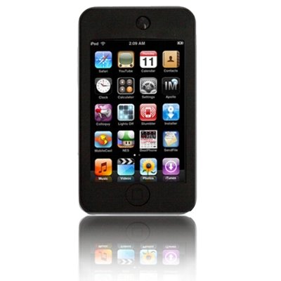Black Silicone Case & Screen Protector for New Apple iPod Touch 3rd & 2nd Generation 3G 2G - 8GB 16GB 32GB 64GB