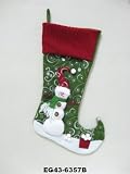 Christmas 23" Snowman Stocking with Jingle Bell