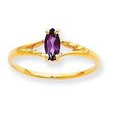 14k Amethyst Birthstone Ring