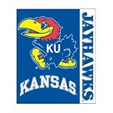 Kansas Jayhawks 50x60 Stripes Series Royal Plush Blanket Throw