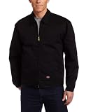 Dickies Mens Lined Eisenhower Jacket, Black, Medium/Regular