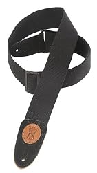 Levy's Leathers 2" Cotton Guitar Strap, Black