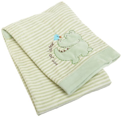 Carters Printed Velour Blanket, Sage