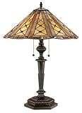 IMAGE OF Robert Louis Tiffany Golden Lattice Art Glass Table Lamp