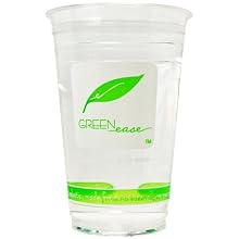 IFN Green 25-2020-98 Green Ease PLA Cold Cup, 20 oz Capacity, 3.85" Diameter x 5.60" Height (Case of 1000)