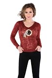 Touch by Alyssa Milano Washington Redskins Women's Burnout Thermal Long Sleeve T-Shirt XX Large