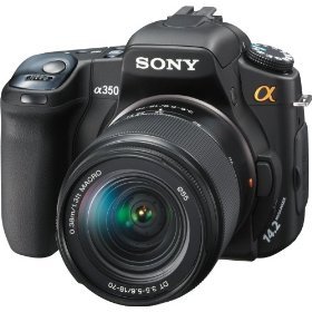 The Electronics World |   Sony Alpha DSLRA350K 14.2MP Digital SLR Camera with Super SteadyShot Image Stabilization DT 18-70mm f/3.5-5.6 Zoom Lens :  digital super alpha image