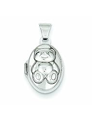 Genuine .925 Sterling Silver Teddy Bear Locket 0.6 Grams. 100% Satisfaction Guaranteed.