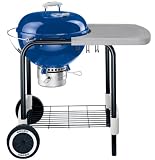 Weber 468001 18-1/2 One Touch Platinum Charcoal Grill, Blue