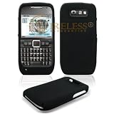 Solid Black Silicone Skin Cover Case Cell Phone Protector for Nokia E71