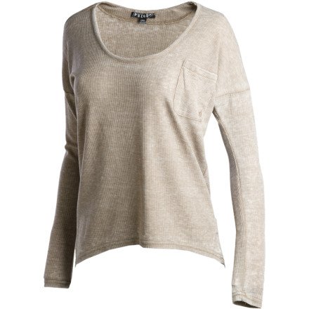 Volcom Break Me A Piece Thermal Top - Womens Light Brown Heather, S