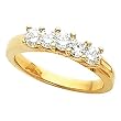 14K Yellow Gold Diamond Five-Stone Anniversary Ring - 0.75 Ct.