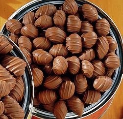 Chocolate Covered Cashews 1-12oz Tins by The Peanut Roaster