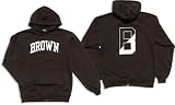 Brown - Letter - Hooded Sweatshirt (Brown)