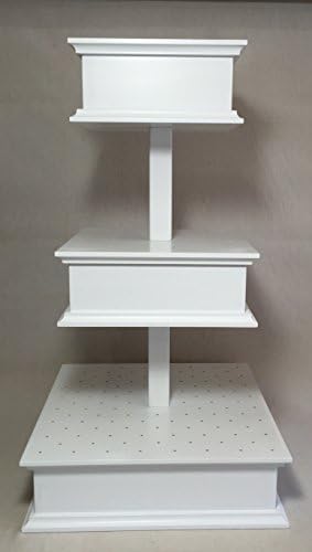 3 Tier Square Custom Cake Pop Stand with Box Tiers. Holds 192 cake pops.
