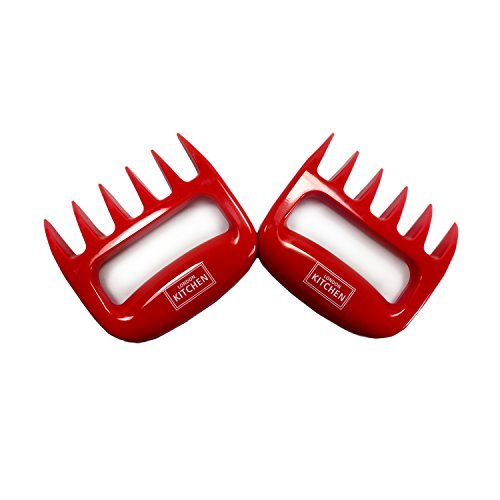 Bear Paw Claw Pulled Pork Meat Shredding Bear Claws - Tear and Shred Pulled Pork and Chicken - For Grilling, Cooking, Carving and Barbecues - Use to Lift Hot Roasts and Other Large Foods - Heat Safe - Dishwasher Safe - Set of 2 - By London Kitchen