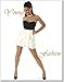 Edles Satin Corsagen Cocktailkleid Weiss (7164)