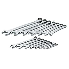 SK 86014 SuperKrome 16 Piece 6 Point 1/4-Inch to 1-1/4-Inch Combination Wrench Set