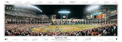 Houston Astros - World Series 2005 - with Player Facsimile Signatures 13.5 x 39 Panoramic Photo - Un