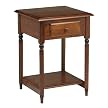 Knob Hill Accent Table with Drawer - Antique Cherry Finish