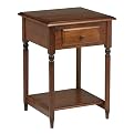 Knob Hill Accent Table with Drawer - Antique Cherry Finish