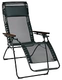 Lafuma Futura Clipper Mesh Recliner With Wood Arm, Black