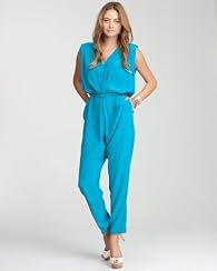 Pleated V-Neck Jumpsuit
