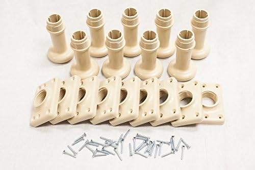 Universal Bedlegs 5" 2Pc Plastic Screw-In Legs Set of 9, Sand