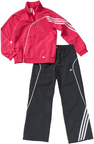 Adidas Kinder Trainingsanzug Yg Clima, oberteil: radiant pink f10 hose: dark shale, 164, P92921