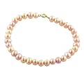 14K Freshwater Pearl Classic Bracelet -Pink