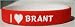 I Love Brant Custom Wristband