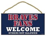 Atlanta Braves Small Wood Welcome Sign
